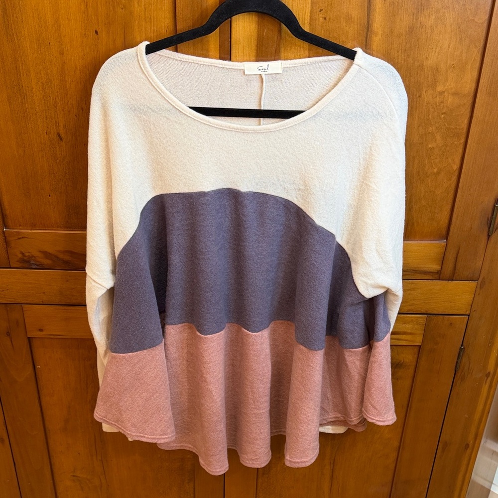Easel Los Angeles Earth-tone Oversized Super Soft Sweater